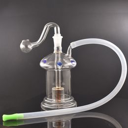 Popular Glass Oil Burner Bong Hookah Inline Matrix Percolator Beaker Bongs Best Gift for Smoker Tools Recycler Dab Rig Cheapest Dhl Free