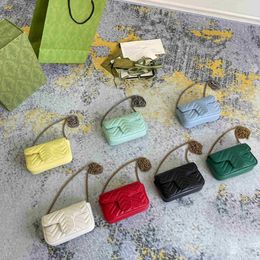 Mini Chain Single Shoulder Messenger Bag Gold Standard Used Leather Multicolor Optional Versatile Classic Fashion Recommendation Handbags Designers Crossbody