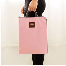 Evening Bags Canvas Documents Bag A4 File Folder With Dual Buckles Filing Waterproof Paper Organiser Office School Stationery Supplies