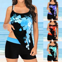 Women's Swimwear Boy Shorts Swimsuit Bottoms Large Women's Tankini Set Digital Bikini Print Beach Split Swimsuits For WomenWomen's