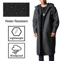Fashion Adult Waterproof Long Raincoat Women Men coat Hooded For Outdoor Hiking Travel Fishing Climbing Jacket 220427