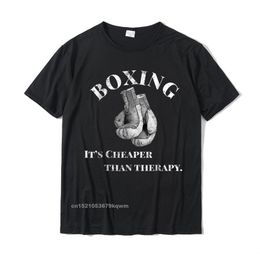 Funny Boxing T Shirt er Than Therapy Design Mens Top T-Shirts Cotton Tops & Tees Printed On 220509