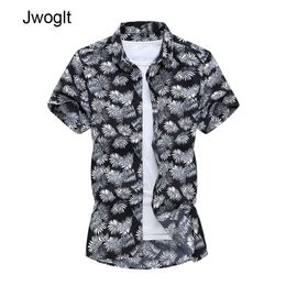 45KG120KG Summer Shirt Men Fashion Tropical Printed Short Sleeve Button Down Men Clothes Casual Shirt Male Blouse 5XL 6XL 7XL 210412