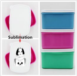 Sublimation Bento Box Lunch Box for Adults Kids Portable Snacks Storage Boxes Outdoor Camping Convenient Box BPA-Free and Food-Safe Materials 300ml sxjun23