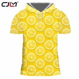 3D Fruit lemon Yellow Mens Hooded Tshirt Printed Fresh Theme Man Hoodies Tee Shirt Unisex Large Size Casual Tshirt 220623