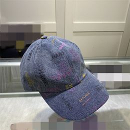 Ball Caps Fashion Classic top quality hat with box dust bag black brown blue pink white Character canvas featuring men baseball cap fashion women sun T230225