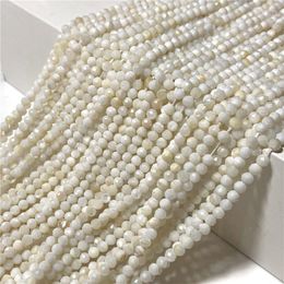 Other Natural Freshwater White Shell Beads 2/3/4 MM Strand Wholesale Small Faceted Stone Bead For DIY Jewelry Necklace Earings Wynn22
