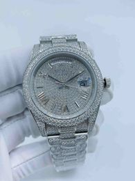 Men's Watch 41mm Diamond Watches aaa Quality Day Date Automatic Mechanical Movement Watchs Sapphire Glass Fashion Designer Luxury wristwatch Montre Reloj Gold Roma