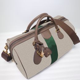 Ophidia Retro Duffel Bags Travel Luggage Bag с кошельком модными классами классическая для сумочек Женские бостонские сумки Canvas Кожаная сумочка сумки для плеча Man Man Tote с замком