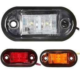 2 LED Truck Side Light Yellow Red White Side Width Lamp Car Truck Trailers Night Safe Driving Turn Signal Warning Light 12V 24V