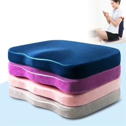 Memory Foam Seat Cushion Coccyx Orthopaedic Pillow For Chair Massage Pad Car Office Hip Pillows Tailbone Pain Relief Seat Cushion 201009