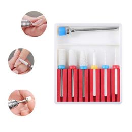 Professional Boxed Grinding Head Nail Drill Bits Set Electric Tungsten Steel Carbide Bit Nail Art Polishing