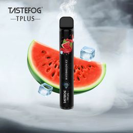 Spanish & English Package Customize 800Puffs Black Cool Vape Disposable Pod Vape Pen Tastefog Wholesale 11 Fruit Flavors