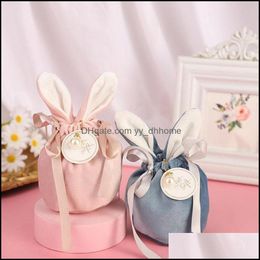 Party Favor Event Supplies Festive Home Garden Easter Cute Bunny Gift Packing Bags Veet Valentines Day R Dh9Fj