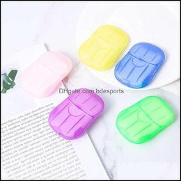 Soaps Bathroom Accessories Bath Home Garden Disposable Boxed Soap Paper Portable Aromatherapy Hand Wash Travel Mini Box Anti Bacterial She