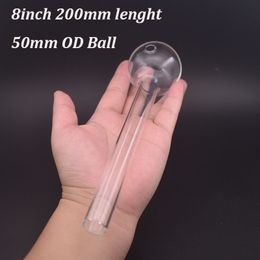 Hot Selling Big Size Glass Oil Burner Pipe 200 Mm Lenght 50mm Ball Popular USA Colorful Smoking Pipes for Smoking Accessories Cheapest Price