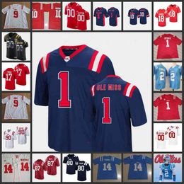 Xflsp College Custom Stitched Ole Miss Rebels Football Jersey 3 Kentrel Bullock 89 Brandon Buckhaulter 52 LeDarrius Cox 50 Patrick Lucas Jr. Jayden