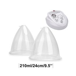 2PCS 24cm XXXL Biggest Size Vacuum Cupping for Breast Enlargement Butts Colombien Lifting Suction Therapy Treatment Massage