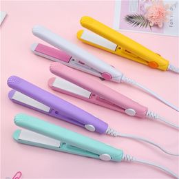 Cartoon Hair Straightener Curly Hair Mini Student Small Power Girl 2 in 1 Hair Curler Straightening Tools 220623