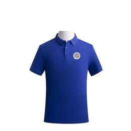 Montpellier HSC Men's and women's Polos high-end shirt combed cotton double bead solid color casual fan T-shirt