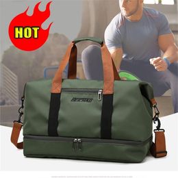 Fashion Travel Bags For Women Large Capacity Mens Sports bag Waterproof Weekend Sac Female Messenger Bag Dry And Wet 220630