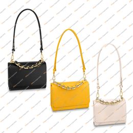 Ladies Fashion Casual Designe Luxury TWIST Shoulder Bag Chain Bag Crossbody TOTE Handbag High Quality Genuine Leather TOP 5A M59887 M59888