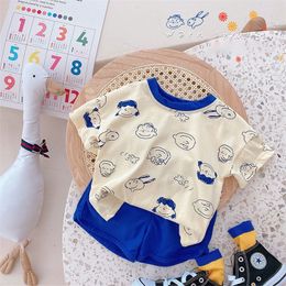 MILANCEL Summer Kids Clothes Cotton Suit Girls Sets Cartoon Tee and Shorts 2Pcs Casual Boys Baby 220714