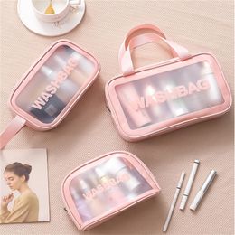 Toiletry Bag Waterproof Makeup Cosmetic Bags Travel Organiser Large Capacity PVC Wash Storage Pouch Beauty Case