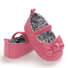 First Walkers 0-18M Baby Girl Princess Dress Shoes Soft Sole Bow Knot Mary Jane Flats Anti-Slip Born Gifts Infant Toddler ShoesFirst