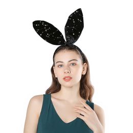 Halloween Star Printed Bunny Girl Hair Band Party Masks Bunny Nightclub Cute Ears Headband Birthday Performance Accessories Headdress Festive Supplies