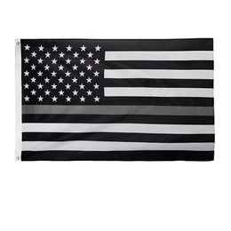 90x150cm US flags thin grey line flag united states of american Correction Officer Law Enforcement wholesale Factory Price