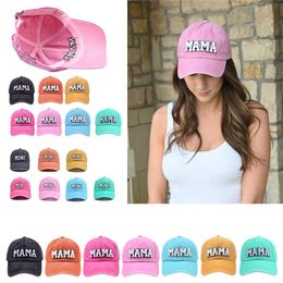 New Solid Colour Baseball Cap Snapback Caps Casquette Hats Fitted Casual Hip Hop MAMA Hats for Women