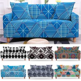 Chair Covers Geometric Mandala Bohemian Ethnic Floral Sofa Cover Stretch Couch Elastic Slipcover 1/2/3/4 Seater