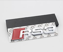 Car Styling Auto Sticker Badge Emblem for Audi RS3 RS4 RS5 RS6 RS8 Car-Styling Metal Logo Accessories Modified 3D