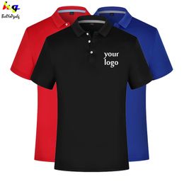 Mens Shirt Custom Short Sleeve Polo Shirt Printed Casual Mens and Womens Tops Team Advertising Clothing 220609