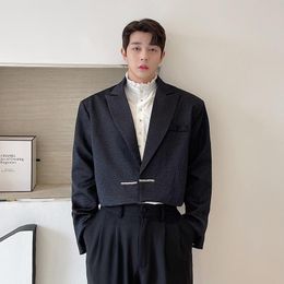 Men's Suits & Blazers Net Celebrity Niche Suit Blazer Men Korean Fashion Loose Casual Short Coat Male High-end Chic Vintage Jacket BlazersMe