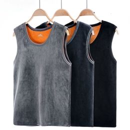 For Man Keep Warm Underwear Men Mens Winter Thermo Shaping Large Size Male Vest Comfortable With Velvet #htyus 220803