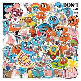 50Pcs Cartoon The Amazing World of Gumball sticker anime Graffiti Kids Toy Skateboard car Motorcycle Bicycle Sticker Decals Wholesale