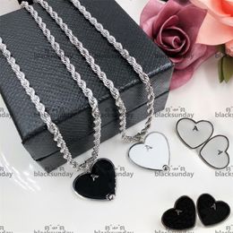 Heart Pendant Necklace Earrings Women High Quality Designer Hipster Necklaces Outdoor Nightclub Festival Gift Prevent Allergy Brand Jewellery