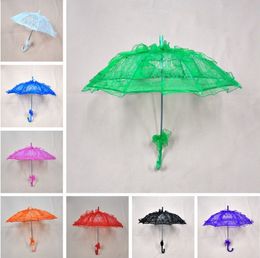 Lace Umbrella 11colors Elegant Wedding Party Decoration Parasol Craft Umbrella For Show Photo Props