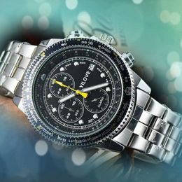 High Quality Bio Moon Men's Watch Quartz Chronograph Male Star Detail In Place Clock Fashion Logo AntiCode Lock Integrated Case Wristwatch