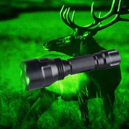 nuevo! 380 lumen caza resaltable linterna con luz verde como set completo, 