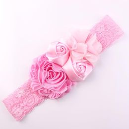 Hair Accessories Shabby Lace Baby Headband Chic Flower Girls Bow For Girl Children AccessoriesHair