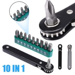 10 in 1 Mini Handle Ratchet Screwdriver Tool Set S2 for Multifunction Sets Y200321