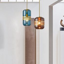 Pendant Lamps Nordic LED Glass Ligths Bar Decoration Lamp Light Luxury Restaurant Lighting Fixtures Kitchen Hanging LampPendant