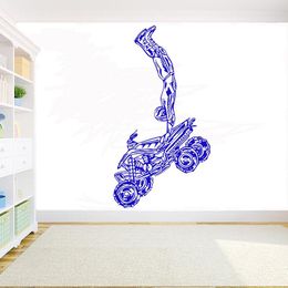 race decals UK - Wall Stickers ATV Extreme Sport Bike Racing Rider Decal Race Motor Four Wheeler Room Decoration Sticker For Kids Bedroom G989