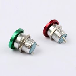 Switch 16mm Metal Waterproof Alloy Push Button Mushroom Momentary/Latching 1NO Press 16MG/HJ.CSwitch