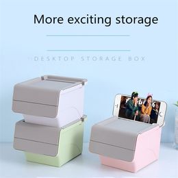 Coloffice Multifunction Stationery Holder Plastic Large Space Stationery Storage Box Keep The Desktop Tidy Office Supplies 1PC 201016