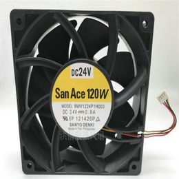 Wholesale fan:9WV1224P1H003 24V 0.8A 12038 12CM four-wire cpu inverter cooling fan