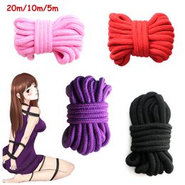 20 m/10 m/5 m Soft Cotton Rope For Female Couple sexy Product Slaves BDSM Bondage Adult Games Binding Role-Playing Toys